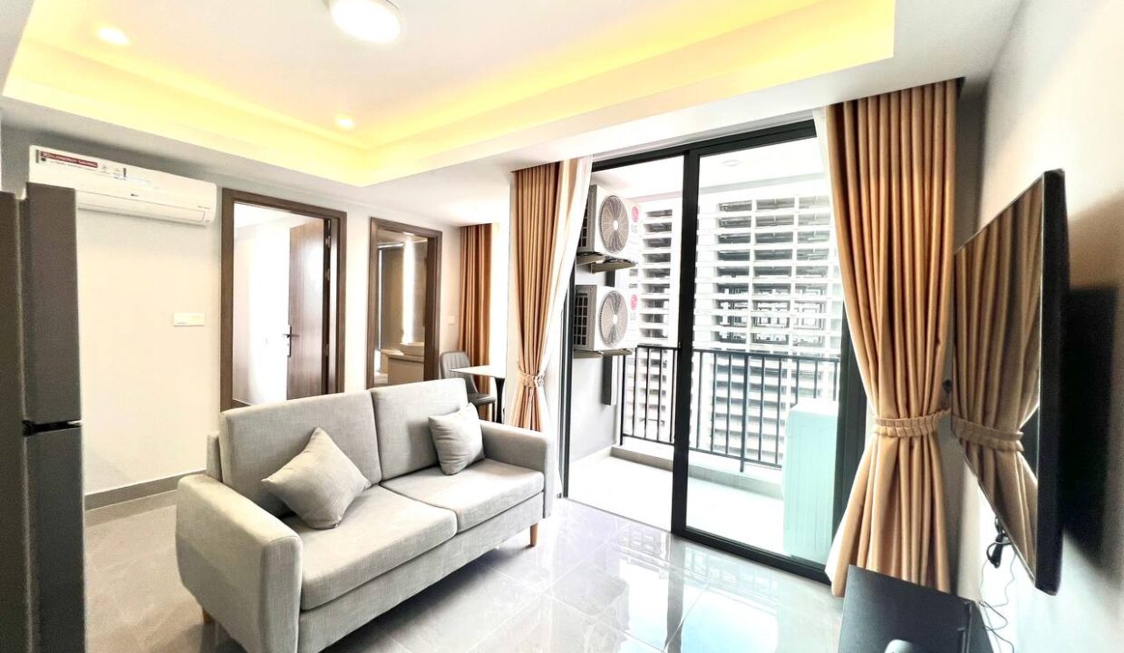 1 Bedroom Condo For Rent Boeung Trabek Phnom Penh - US450 - Living Area