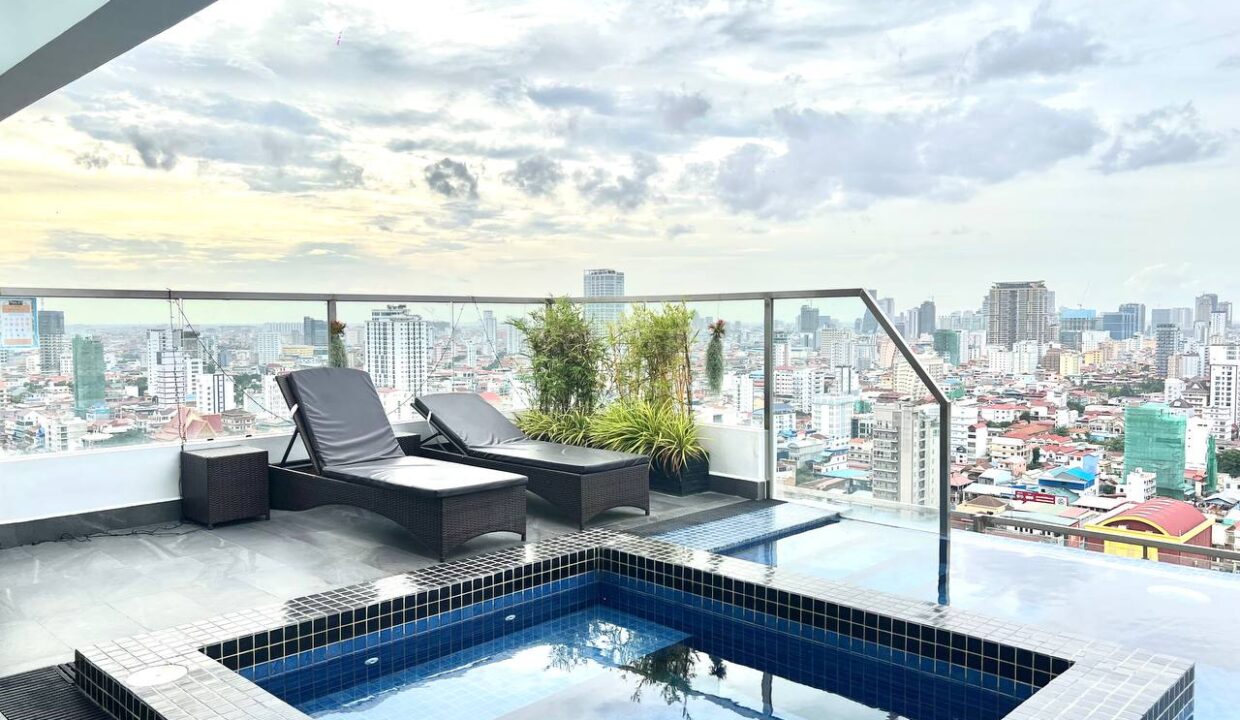 1 Bedroom Condo For Rent Boeung Trabek Phnom Penh - US450 Swimming Pool