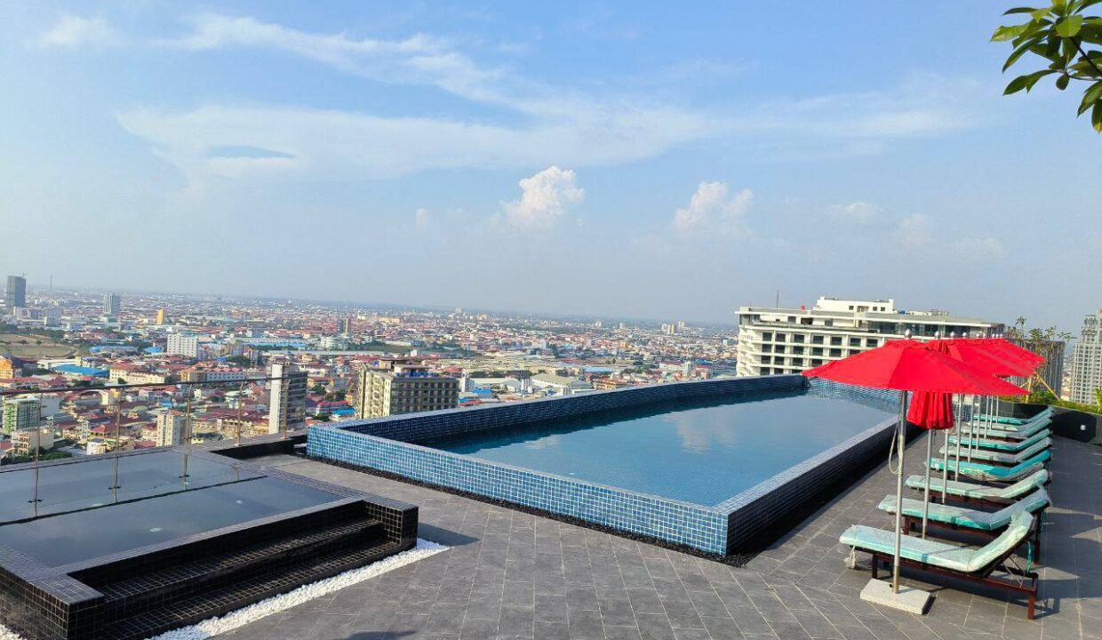 2 Bedrooms for Sale at Time Square3 Toul Kork Area Rooftop Swimming Pool