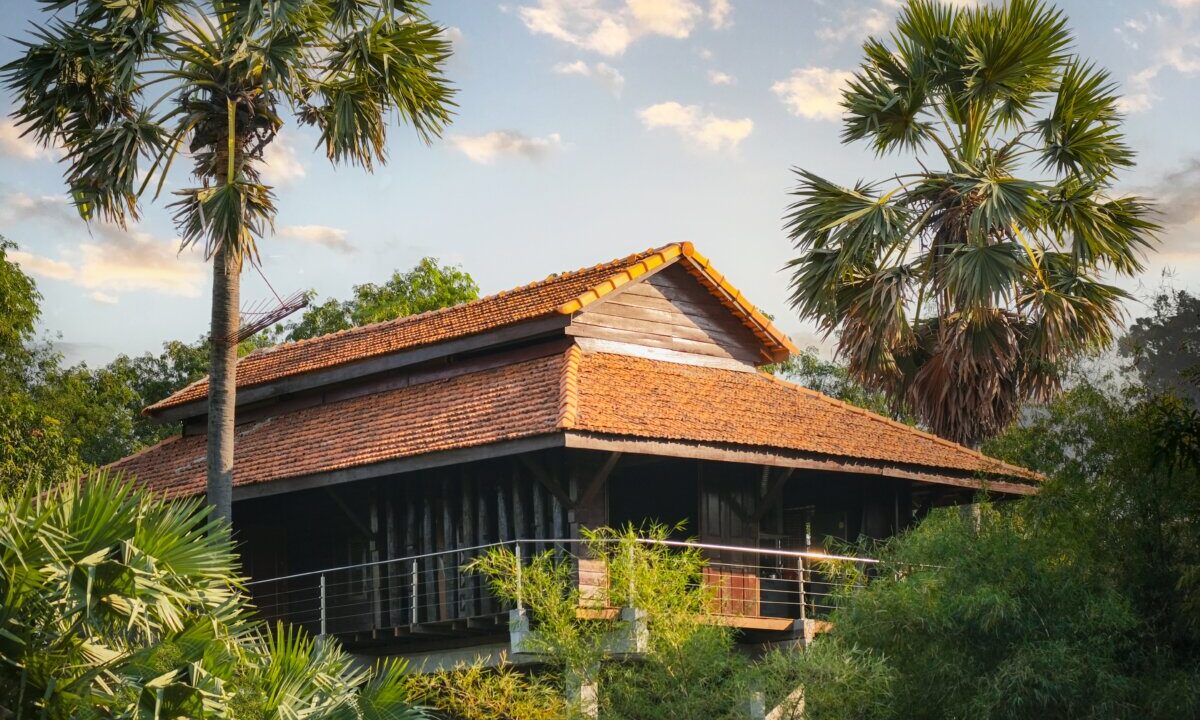 stunning Khmer-style wooden villa Koh Dach